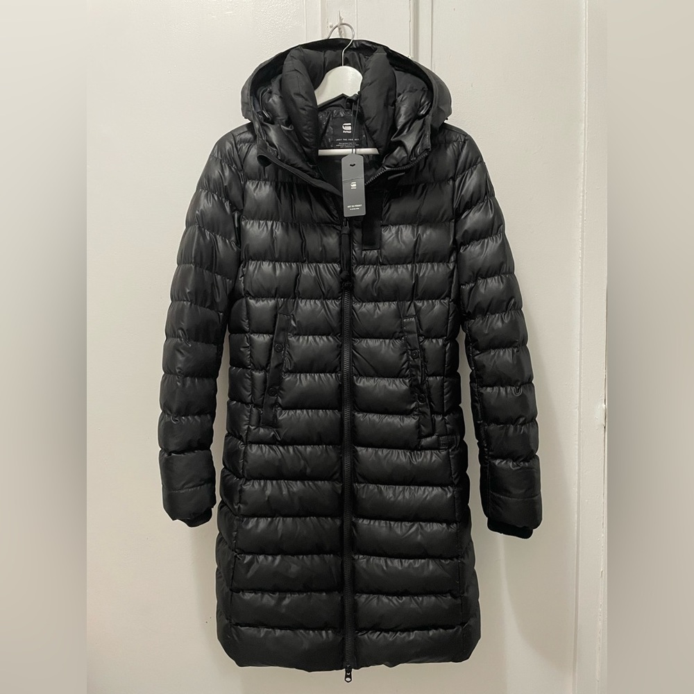 NWT G-Star Raw Women’s Whistler Hooded Slim Hedley Black Winter Coat Jacket